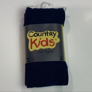 💲Country Kids Sz 3-5 yr Navy Blue cotton tights